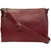 Kabelka Vera Pelle kožená dámská crossbody kabelka bordo 8799 kuze D10