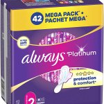 Always Platinum Super velikost 2 Vložky s křidélky 42 ks – Zboží Dáma