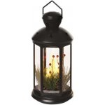 Emos DCLV15 LED dekorace vánoční lucerna se svíčkami černá 35,5 cm 3x C vnitřní vintage – Sleviste.cz