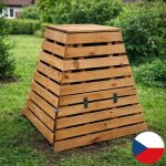 Dřevěný kompostér pyramida 430 l – česká výroba – Zboží Mobilmania