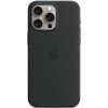 Pouzdro a kryt na mobilní telefon Apple iPhone 15 Pro Max Silicone Case MagSafe Black MT1M3ZM/A