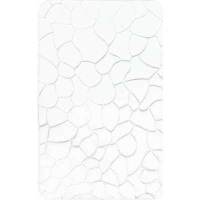 VOPI Koupelnová předložka s paměťovou pěnou Kameny bílá, 50 x 80 cm