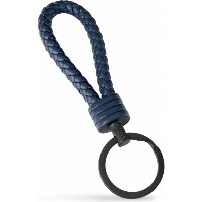 Přívěsek na klíče SERASAR Pánská Kožená Strong z Stainless Steel Modrý 16cm – Zboží Mobilmania
