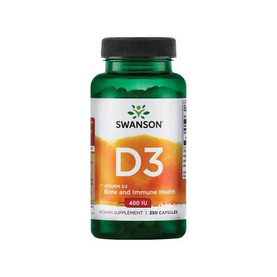 Swanson High Potency Vitamin D3 250 kapslí 400 IU