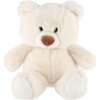 Plyšák Teddies Medvěd sedící bílý 35 cm