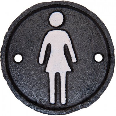Litinové označení wc dámy – 8x1 cm