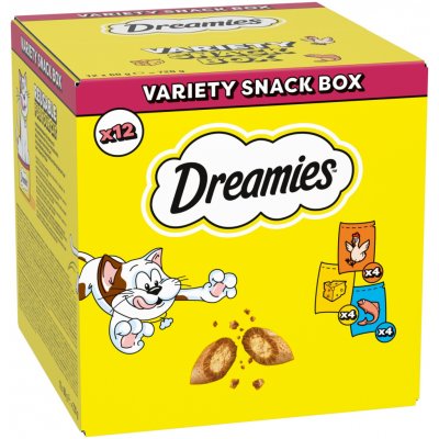 Dreamies Mixbox kuřecí, sýr a losos 12 x 60 g – Hledejceny.cz