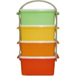 M.A.T. Group Jídlonosič plast 3 x 1,2 l + 1 x 1,4 l - hranatý – Hledejceny.cz