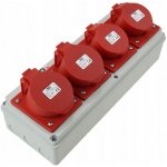 STAVEBNÍ ROZVADĚČ ZÁSUVKOVÝ LONG 2 X 400V 32A/5P + 2 X 400V 16A/5P IP44 – Hledejceny.cz