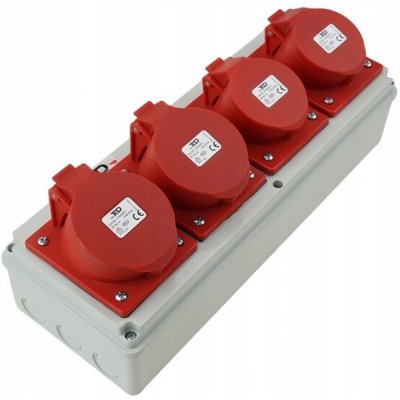 STAVEBNÍ ROZVADĚČ ZÁSUVKOVÝ LONG 2 X 400V 32A/5P + 2 X 400V 16A/5P IP44 – Hledejceny.cz