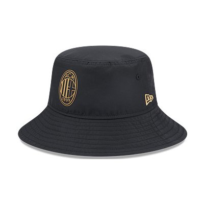 New Era Black Gold Bucket Acmilan Black