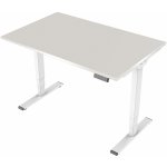 DELSO Elektrický výškově nastavitelný stůl MIDJUSTER - 160 cm, 80 cm, bílá, Světle šedá – Zboží Mobilmania