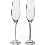 Semido Sklenice na sekt s krystaly Preciosa linie 2 x 210 ml – Sleviste.cz