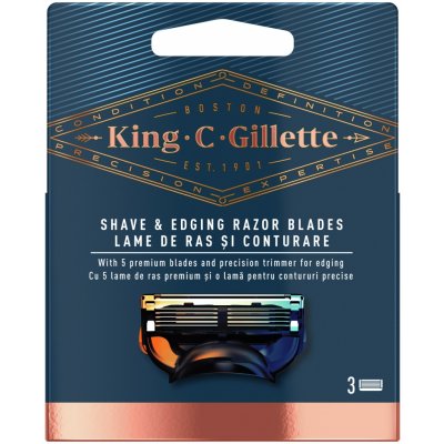 Gillette King C. Razor Blades 3 ks – Zboží Mobilmania