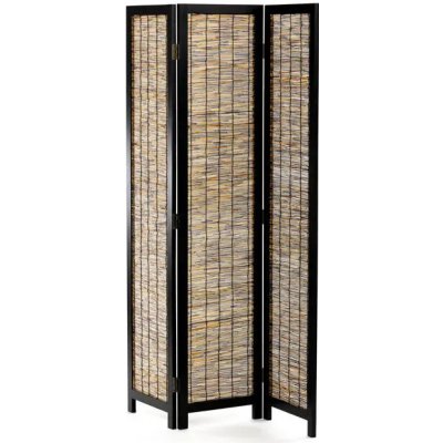 Autronic Paraván dřevěný EF-L174 BK černý – Zboží Dáma