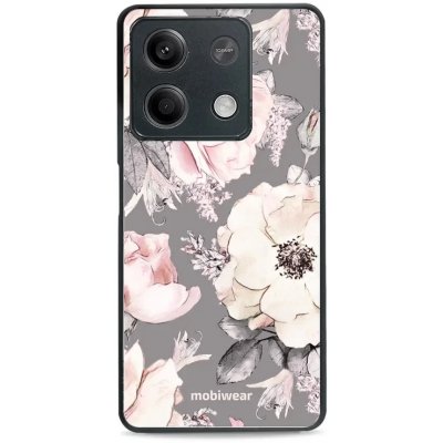 Mobiwear Glossy Xiaomi Redmi Note 13 5G - G034G - Květy na šedém pozadí – Zboží Živě