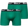 Boxerky, trenky, slipy, tanga Zelené pánské boxerky 0953-2P 2 Pack