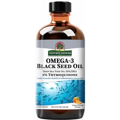 Nature's Answer Omega-3 Black Seed Oil pomeranč 240 ml – Hledejceny.cz