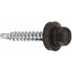 Samořezný střešní farmářský šroub KLIMAS 4,8 x 55 SW8 RAL 8019 Šedohnědý s podložkou EPDM (200 ks/bal) – Hledejceny.cz