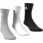 adidas ponožky Cush Crew 3 páry GreyWhiteBlack
