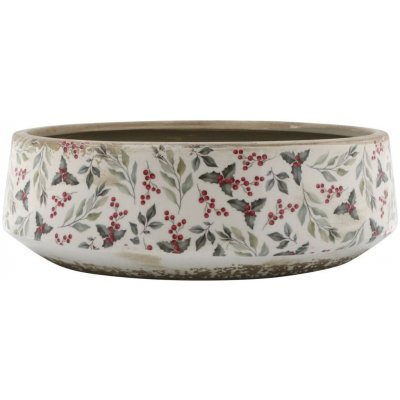 Béžová keramická mísa s cesmínou Holly - Ø 30*10 cm - Chic Antique – Hledejceny.cz