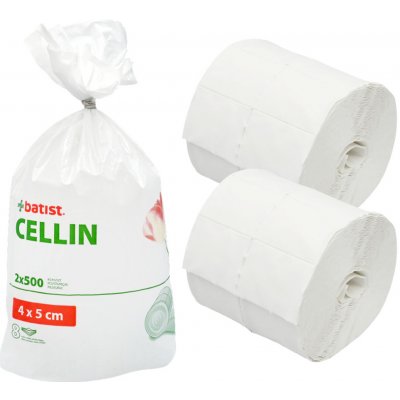 CELLIN vata bunič.dělená tampony 40 x 50 mm 2 x 500 ks – Zboží Dáma