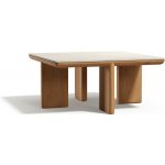 Tribu Nízký stolek Amanu, čtvercový 90x90x42 cm, rám teak, deska keramika dekor sabbia – Hledejceny.cz