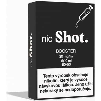 nicShot. Booster PG50/VG50 20mg 5X10ml – Zboží Dáma