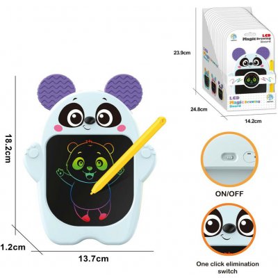 Kreslicí LCD tabulka panda 18,2 × 13,7 cm – Zboží Mobilmania