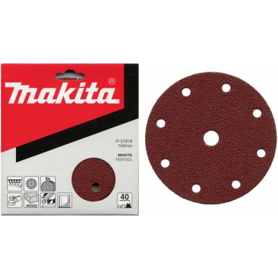 Makita P-31952 brusný papír 150mm 8+1ot K120 10ks