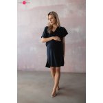 Bambusová kojicí noční košile Moon Navy Blue – Zboží Dáma