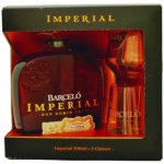 Ron Barceló Imperial 38% 0,7 l (dárkové balení 2 sklenice) – Hledejceny.cz