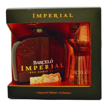 Ron Barceló Imperial 38% 0,7 l (dárkové balení 2 sklenice)