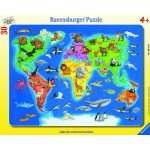 Ravensburger Mapa světa se zvířaty 30 dílků – Zboží Dáma Ravensburger Mapa světa se zvířaty 30 dílků – Zboží Dáma