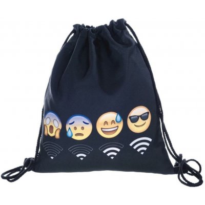 Woodrow Gymsack Vak na záda Emoji Wifi black – Hledejceny.cz