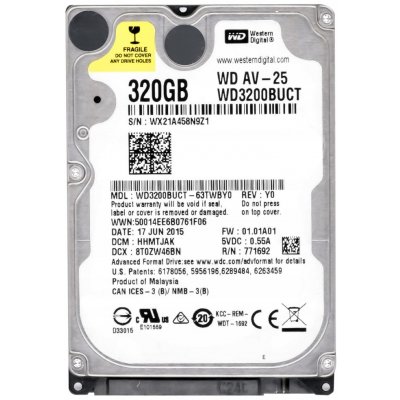 WD 320GB SATA II 2,5", WD3200BUCT – Hledejceny.cz