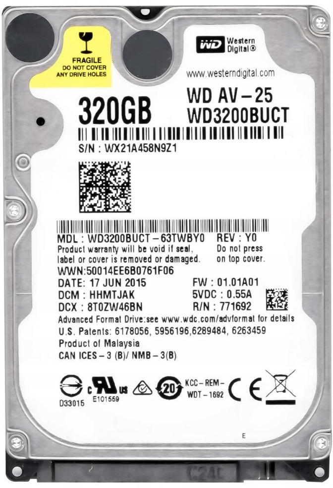 WD 320GB SATA II 2,5\