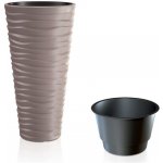 Prosperplast Květináč Sand Slim Hnědý 30 cm – Zboží Mobilmania