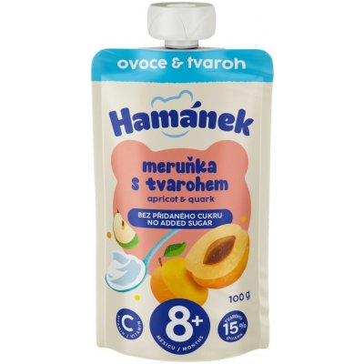 Hamánek kapsička Meruňka a jablko s tvarohem 100 g – Sleviste.cz