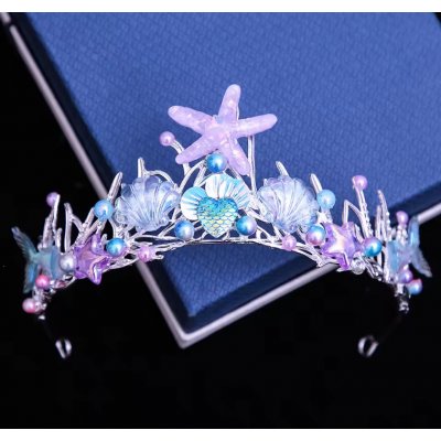 B-Top postříbřená korunka do vlasů Oceán – Zboží Dáma