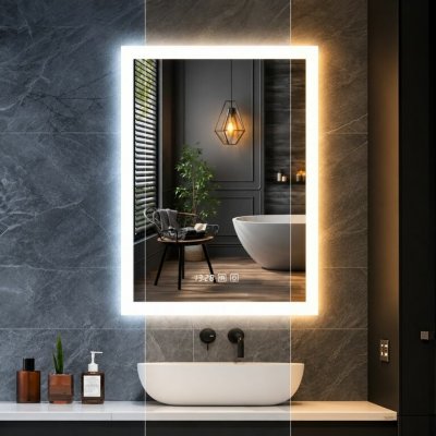 IREDA Koupelnové zrcadlo s LED osvětlením 80 x 60 cm 92024 – Sleviste.cz