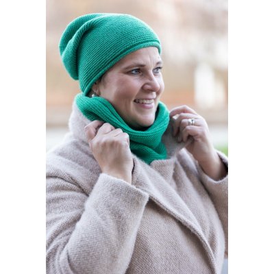 Zimní set čepice a nákrčník KLASIK trávově zelená – Hledejceny.cz