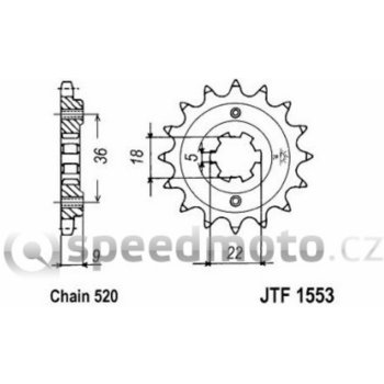 JT Sprockets JTF 1553-15