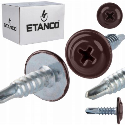 Samovrtné šrouby s podložkou 4,2 x 16 mm RAL 8017, 250 ks Etanco GM-B – Hledejceny.cz