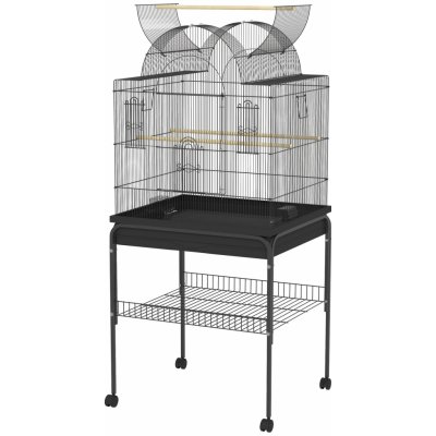 PawHut klec ocel 63 x 53 x 144 cm černá – Zboží Dáma