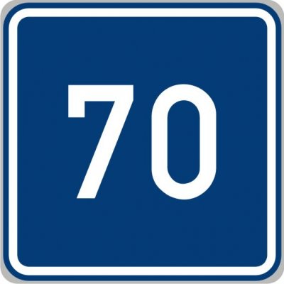 Dopravní značka IP5 Doporučená rychlost Rychlost: 40km/h