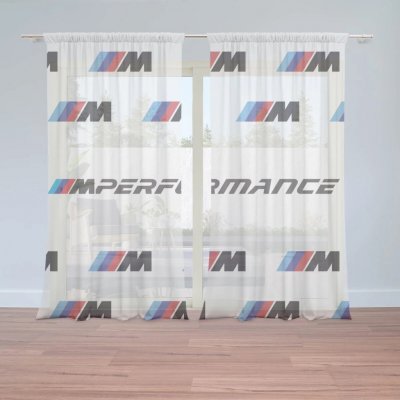 Sablio Záclony MPERFORMANCE bílý vzor: 2ks 150x250cm – Hledejceny.cz
