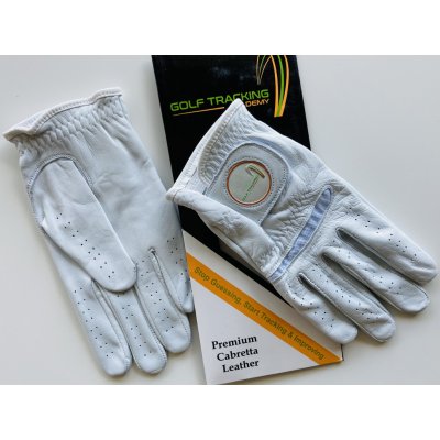 Golf Tracking PREMIUM Mens Golf Glove Cabretta bílá pravá M 2ks