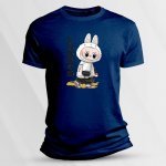 Sandratex Bavlněné dětské tričko Labubu Badboy Námořnická modrá – Zboží Dáma