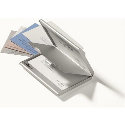 Durable Vizitkář CARD BOX DUO, stříbrná kovový 243323 538566 – Sleviste.cz